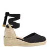 Castaã±er Castaner Carina Black Wedge Espadrilles In Black