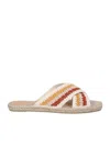 Castaã±er Castañer Woman Espadrilles White Size 7.5 Textile Fibers In Multicolor