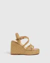 Castaã±er Castañer Woman Espadrilles Gold Size 7.5 Textile Fibers In Old Gold