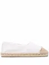 Castaã±er Kampala Glittered Linen Espadrilles In White