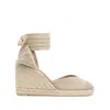 Castaã±er Rubber Fabric Espadrillas In Beige