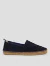 Castaã±er Suede Square Toe Espadrilles In Navy