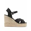 Castaã±er Black Gold Espadrillas In Multicolor