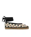 Castaã±er Straw Shoes With Round Head And Low Upper