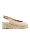 Castaã±er Castaner Dosalia Canvas Wedge Espadrilles In Nude