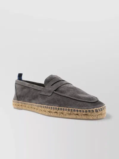 Castaã±er Suede Leather Espadrilles Raffia Sole
