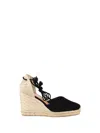 Castaã±er Suede Platform Espadrilles In Black