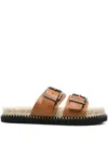 Castaã±er Ter 261 Slides Cuero In Brown