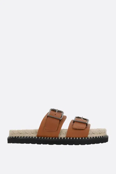 CASTAÃ±ER TER/261 FLAT SANDALS IN SMOOTH LEATHER