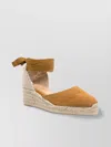 Castaã±er Textured Fabric Closed Toe Espadrille Wedge
