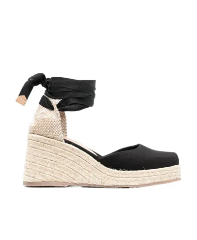 Castaã±er Tina 85mm Wedge Espadrilles In Black