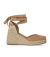 Castaã±er Tina Caramel Espadrille With Wedge In Beige