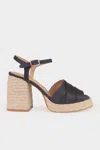 Castaã±er Valentina Platform Sandal In Azul Noche