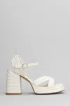 Castaã±er Valle-142 Sandals In White Fabric In White