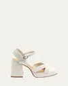 Castaã±er Valle Metallic Raffia Platform Sandals In Blanco