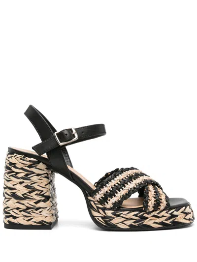 Castaã±er Black Ankle Strap Heels