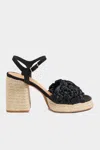 Castaã±er Castañer Woman Espadrilles Black Size 7.5 Textile Fibers In Blue