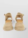 Castaã±er Wedge Espadrille With Buckle And Braided Detail