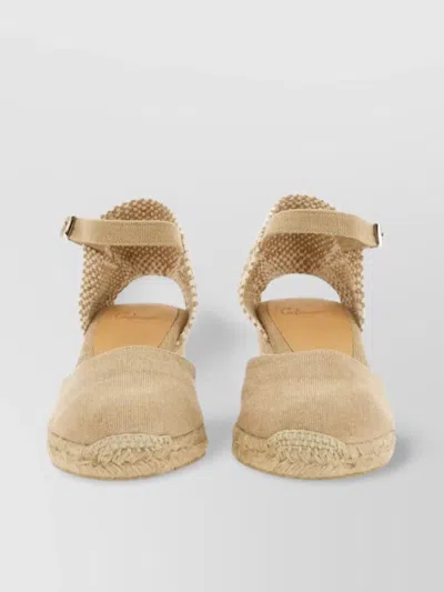 Castaã±er Wedge Espadrille With Buckle And Braided Detail