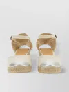 Castaã±er Wedge Espadrille With Metallic Toe Cap
