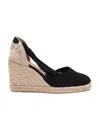 Castaã±er Chiara 80 Canvas Wedge Espadrilles In Nude
