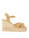 Castaã±er Castañer Wedge Sandal "blaudell" In Beige