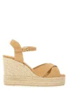 Castaã±er Castañer Wedge Sandal "blaudell" In Beige