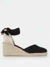 Castaã±er Carina Lace-up Wedge Espadrilles In Black
