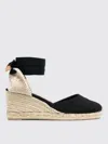 Castaã±er Carina Lace-up Wedge Espadrilles In Black