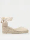 Castaã±er Castaner Lurex Carina Wedge Espadrilles In White 1