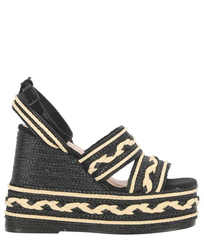 Castaã±er Castañer Woman Espadrilles Black Size 7.5 Textile Fibers
