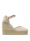 Castaã±er Bianca 105mm Woven-raffia Espadrilles In White