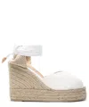 Castaã±er Castañer Bilina Jute Wedge Espadrilles In White