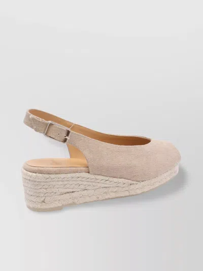 Castaã±er Wedges With Espadrille Sole And Slingback Strap