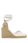 CASTAÃ±ER WHITE CANVAS CARINA WEDGES