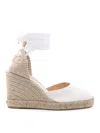 CASTAÃ±ER WHITE CARINA SANDALS ANKLE STRAP WEDGE