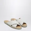 Castaã±er Palmera-032 Flats In White Canvas In Metal