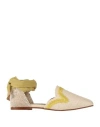 Castaã±er Castañer Woman Ballet Flats Beige Size 7.5 Textile Fibers In Beige