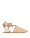 Castaã±er Neutral Gala Self-tie Pumps In Pink