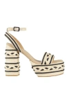Castaã±er Castañer Woman Espadrilles Beige Size 7.5 Textile Fibers In Beige
