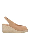 Castaã±er Castañer Woman Espadrilles Beige Size 7.5 Textile Fibers
