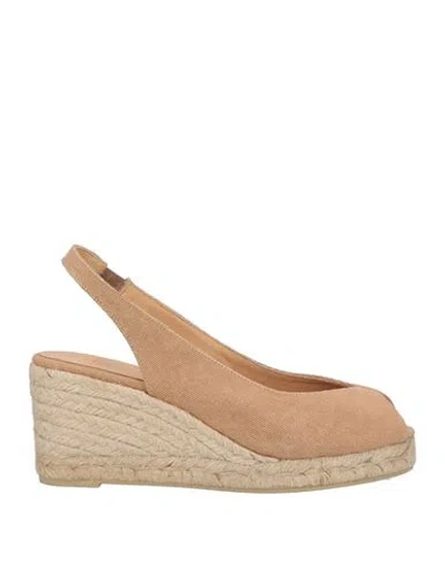 Castaã±er Castañer Woman Espadrilles Beige Size 7.5 Textile Fibers