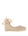 Castaã±er Castañer Woman Espadrilles Beige Size 7.5 Textile Fibers