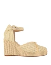 Castaã±er Castañer Woman Espadrilles Beige Size 7.5 Textile Fibers In Beige