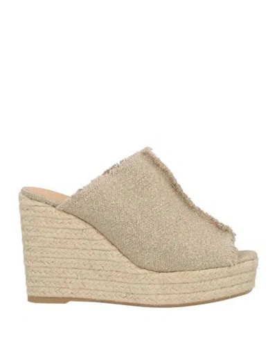 Castaã±er Castañer Woman Espadrilles Beige Size 7.5 Textile Fibers