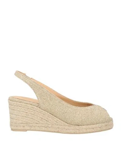 Castaã±er Castañer Woman Espadrilles Beige Size 7.5 Textile Fibers