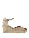 Castaã±er Castañer Woman Espadrilles Beige Size 7.5 Textile Fibers