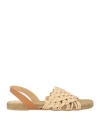Castaã±er Castañer Woman Espadrilles Beige Size 7.5 Textile Fibers, Leather In Beige