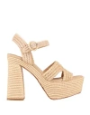Castaã±er Castañer Woman Espadrilles Beige Size 10 Textile Fibers In Beige