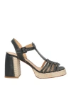 Castaã±er Castañer Woman Espadrilles Black Size 6.5 Leather